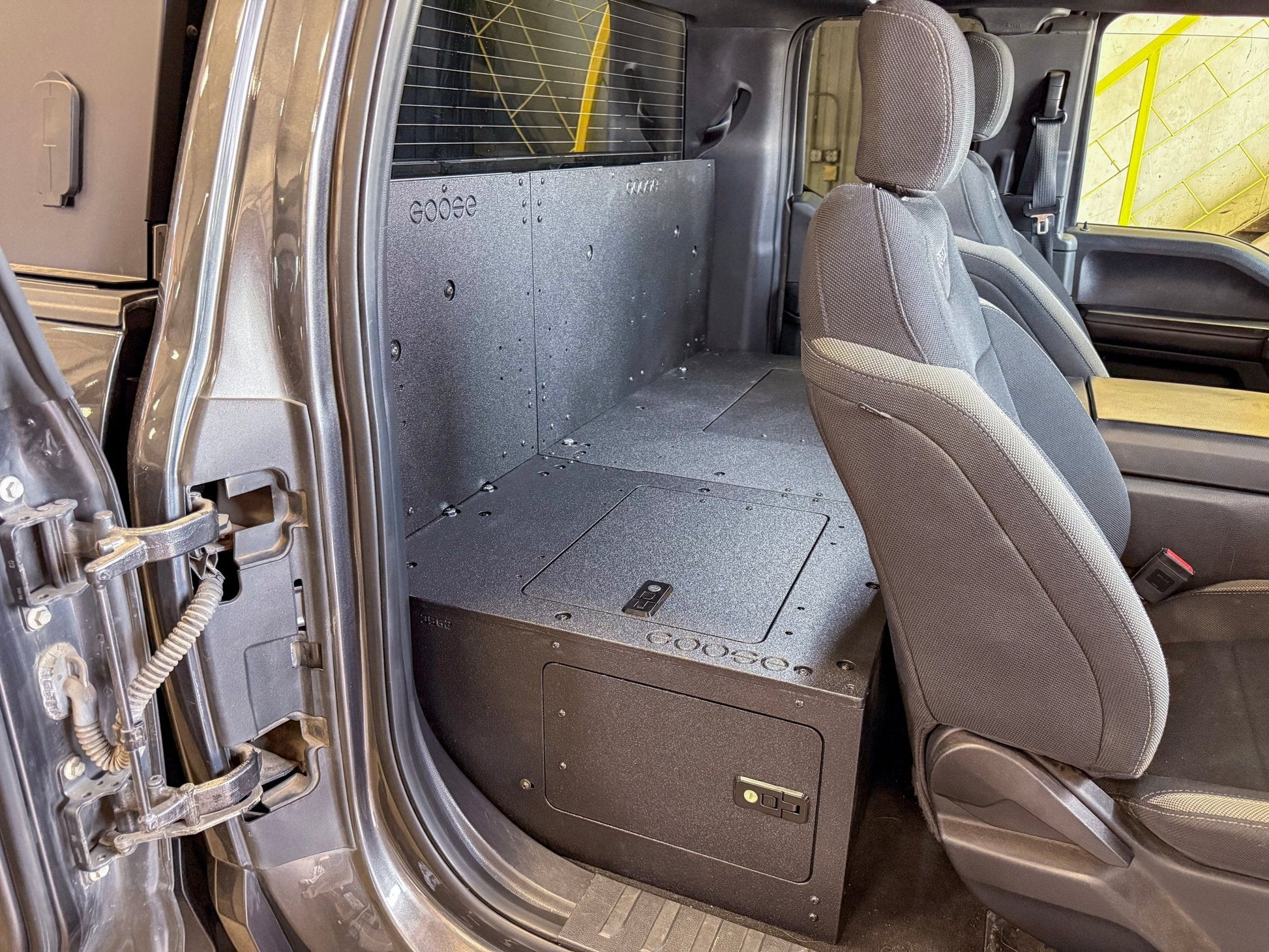 Ford - F-150 - 2015-Present - 13th & 14th Gen - Explore Series - SuperCab - Second Row - HIGH Seat Delete Plate System - Without Subwoofer Goose Gear