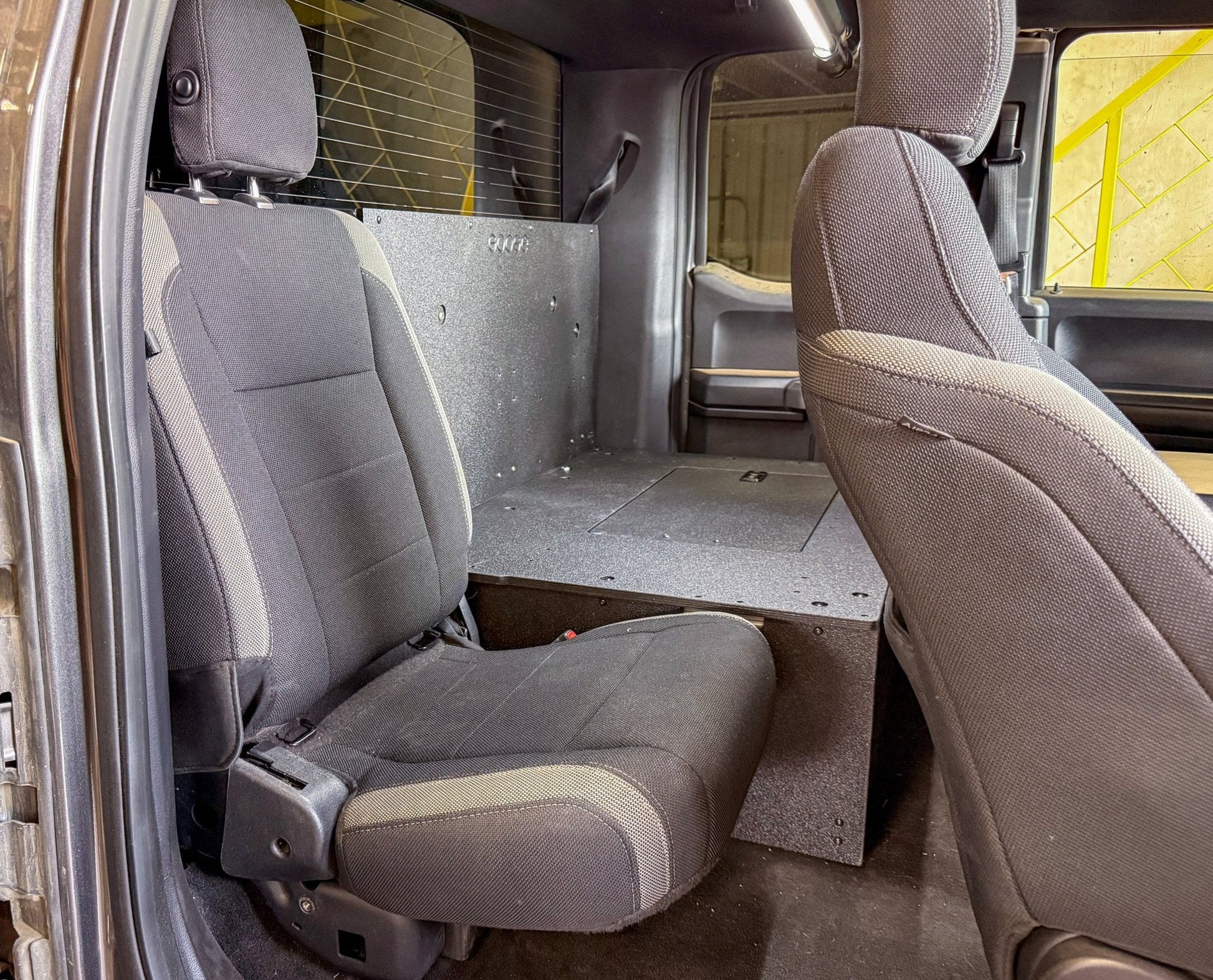 Ford - F-150 - 2015-Present - 13th & 14th Gen - Explore Series - SuperCab - Second Row - HIGH Seat Delete Plate System - Without Subwoofer Goose Gear