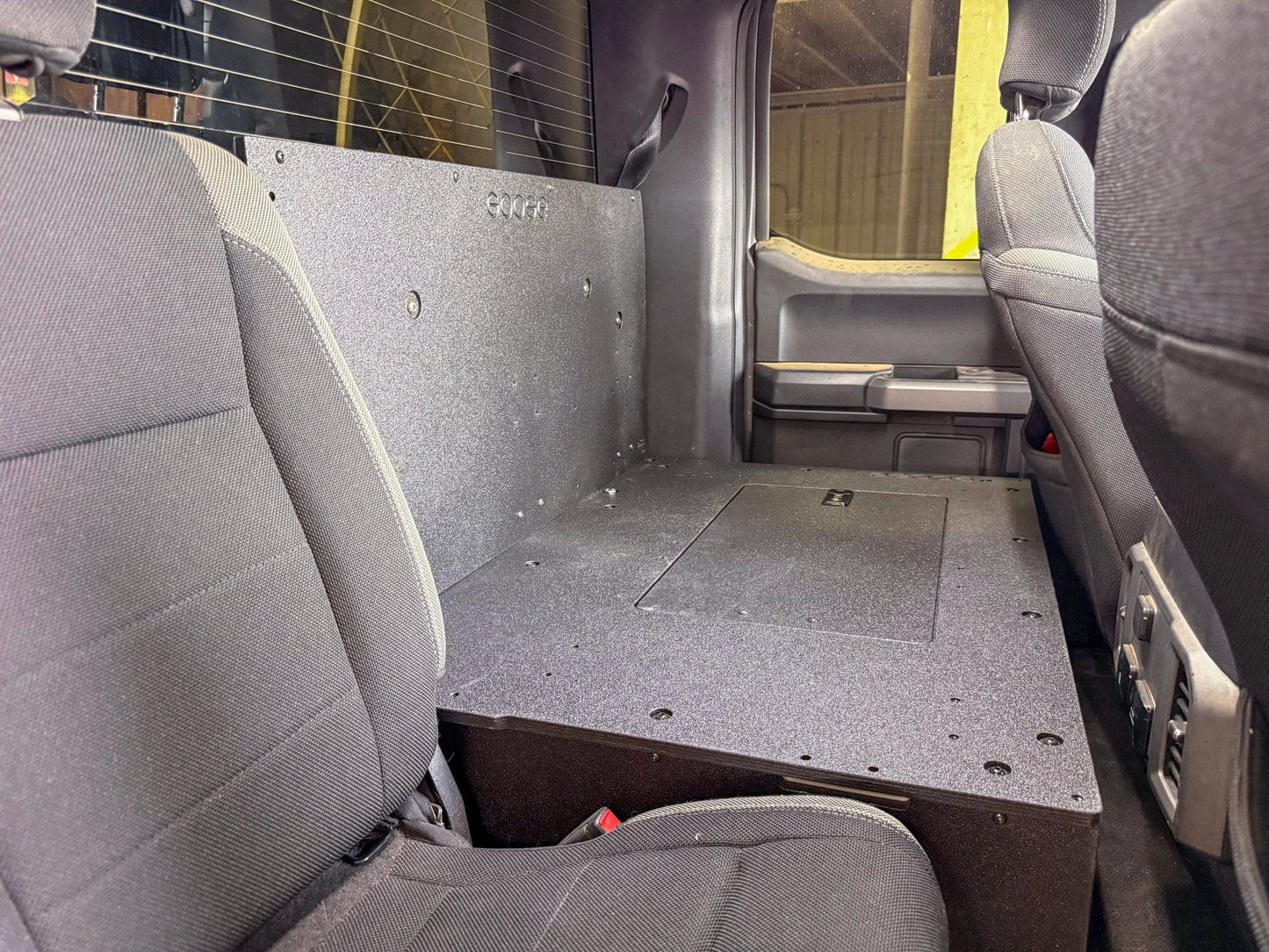 Ford - F-150 - 2015-Present - 13th & 14th Gen - Explore Series - SuperCab - Second Row - HIGH Seat Delete Plate System - Without Subwoofer Goose Gear