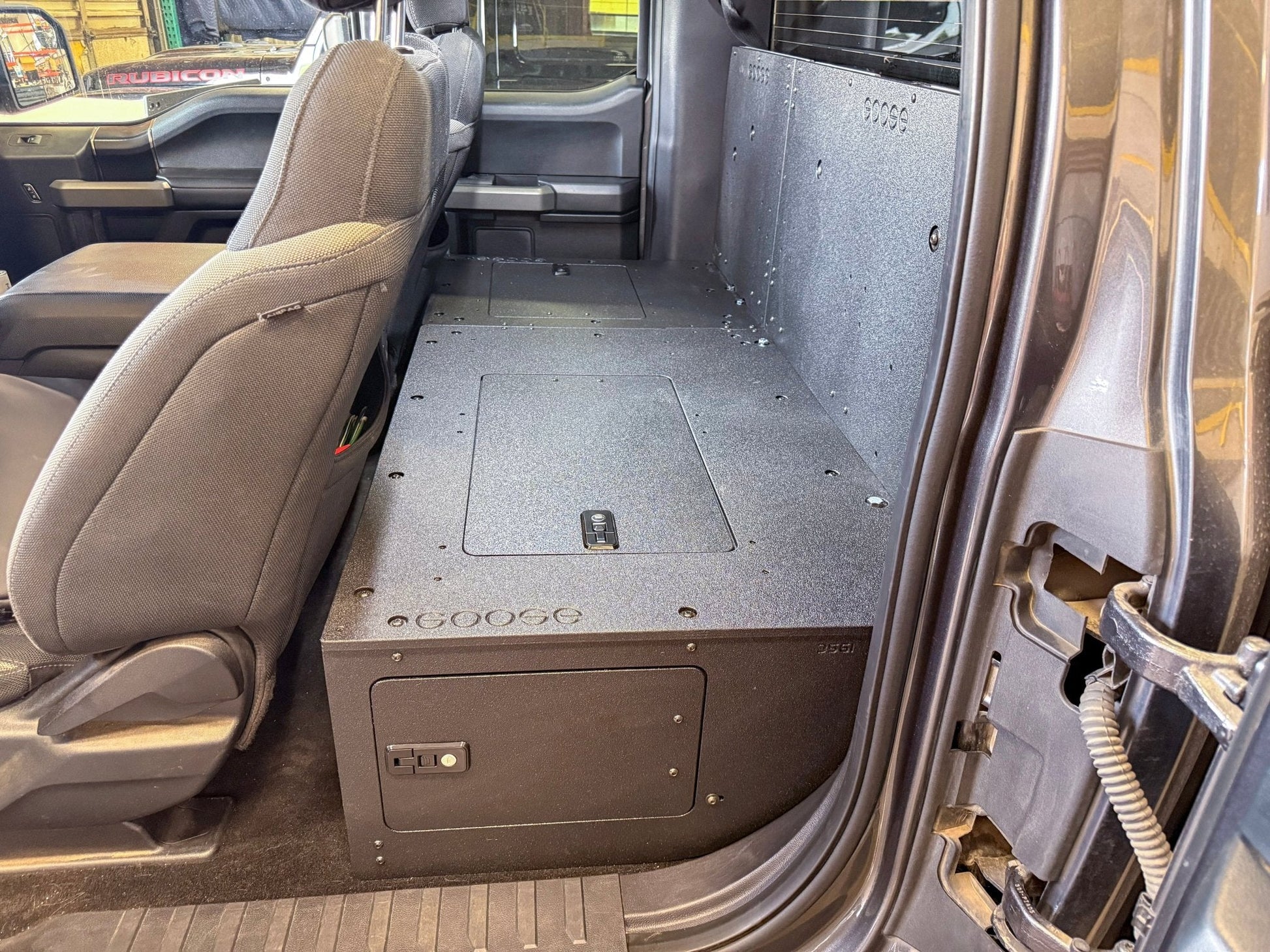 Ford - F-150 - 2015-Present - 13th & 14th Gen - Explore Series - SuperCab - Second Row - HIGH Seat Delete Plate System - Without Subwoofer Goose Gear