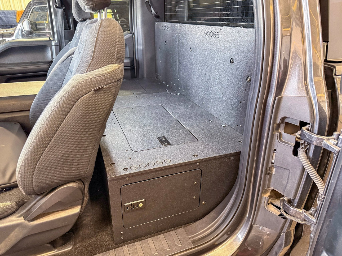 Ford - F-150 - 2015-Present - 13th & 14th Gen - Explore Series - SuperCab - Second Row - HIGH Seat Delete Plate System - Without Subwoofer Goose Gear