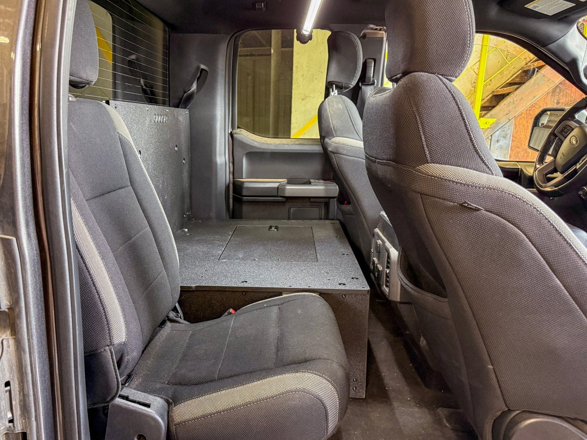 Ford - F-150 - 2015-Present - 13th & 14th Gen - Explore Series - SuperCab - Second Row - HIGH Seat Delete Plate System - Without Subwoofer Goose Gear