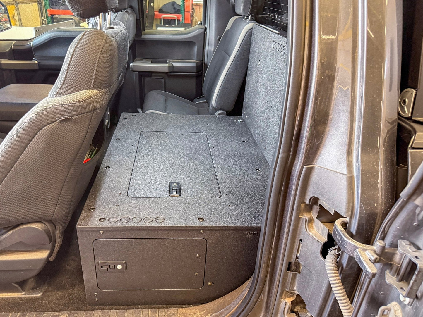 Ford - F-150 - 2015-Present - 13th & 14th Gen - Explore Series - SuperCab - Second Row - HIGH Seat Delete Plate System - Without Subwoofer Goose Gear