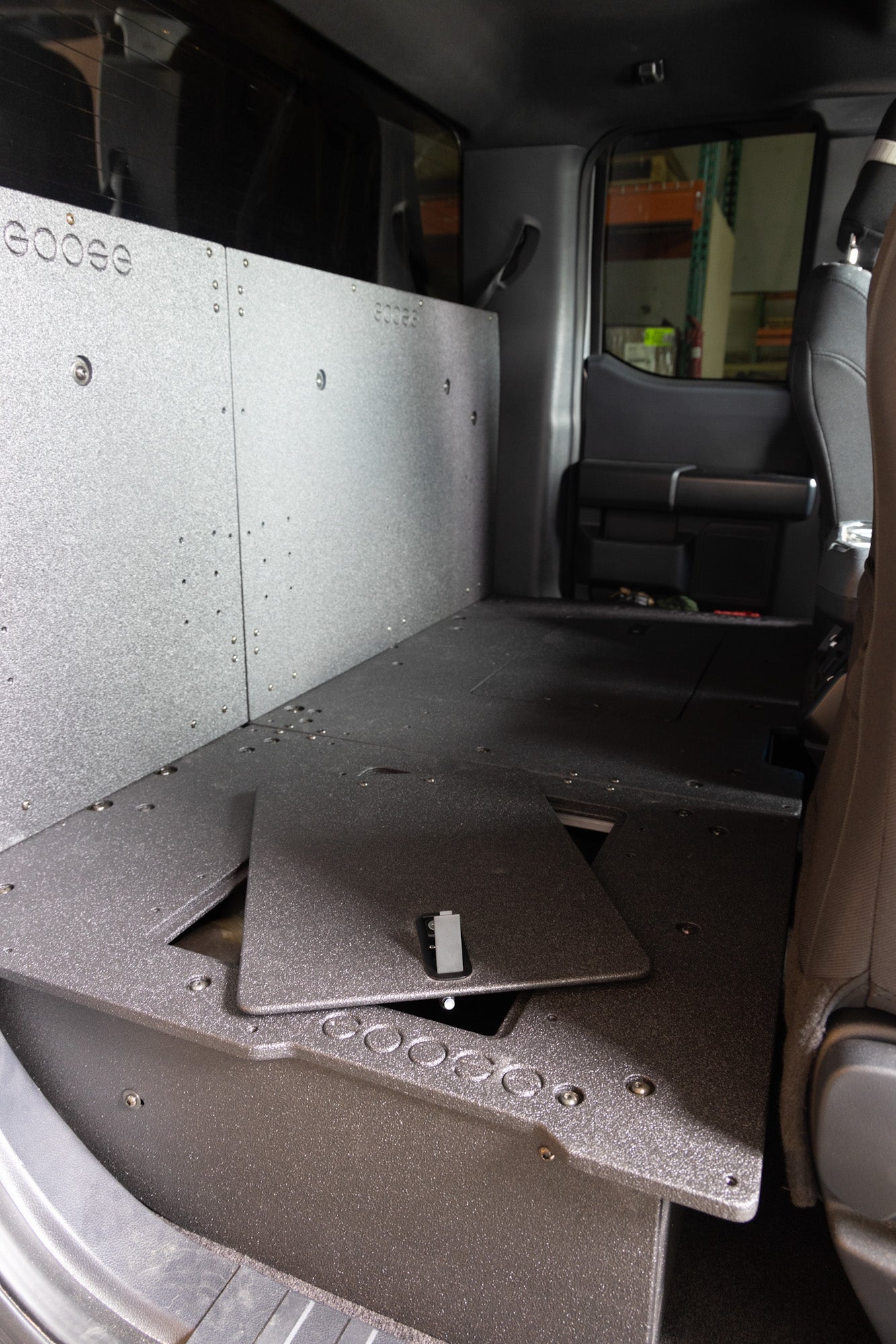 Ford F150 2015-Present 13th & 14th Gen. SuperCab - Second Row Seat Delete Plate System Goose Gear