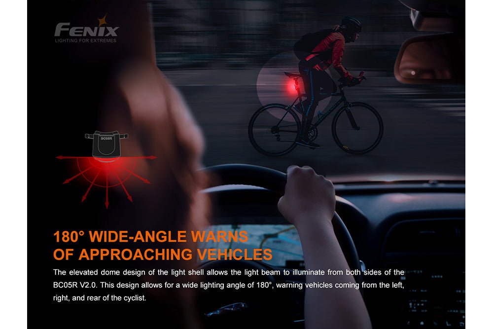 Fenix BC05R V2.0 Rechargeable Bicycle Tail Light Fenix Store