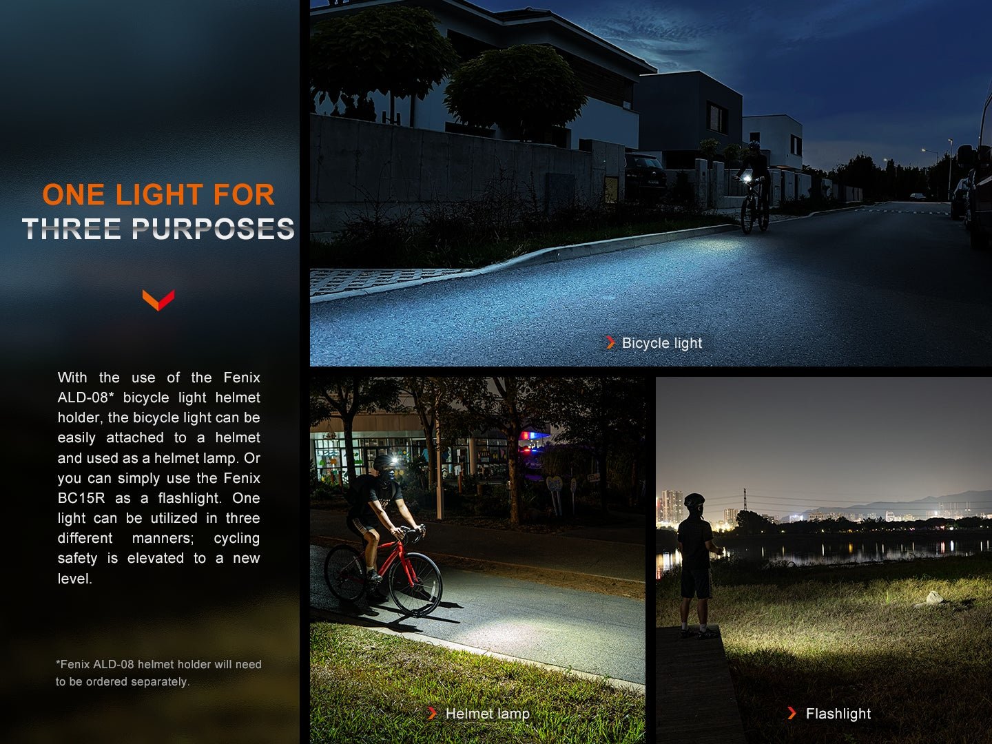 Fenix BC15R Lightweight Rechargeable Bicycle Light Fenix Store