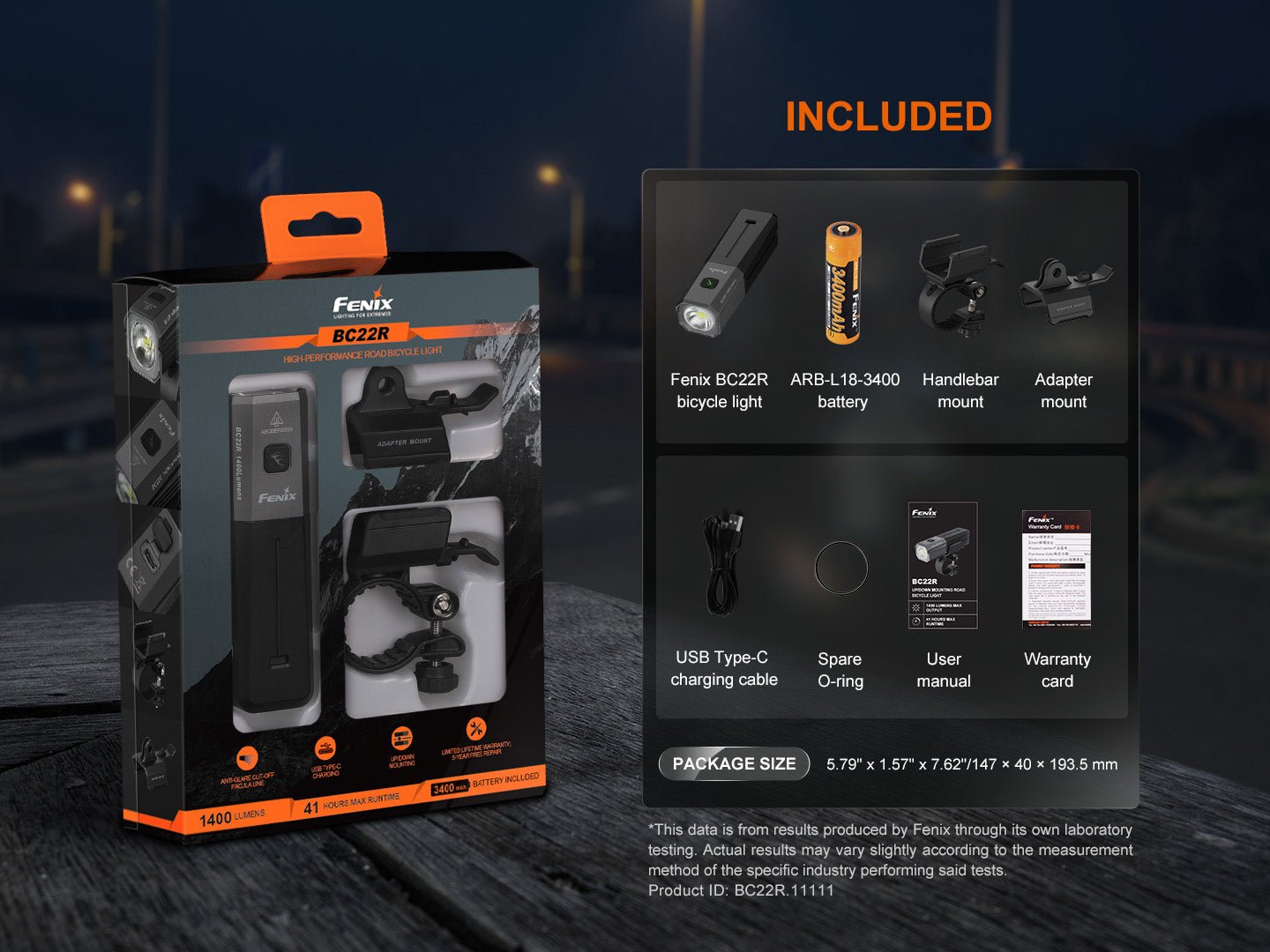 Fenix BC22R High-Performance Road Bike Light Fenix Store
