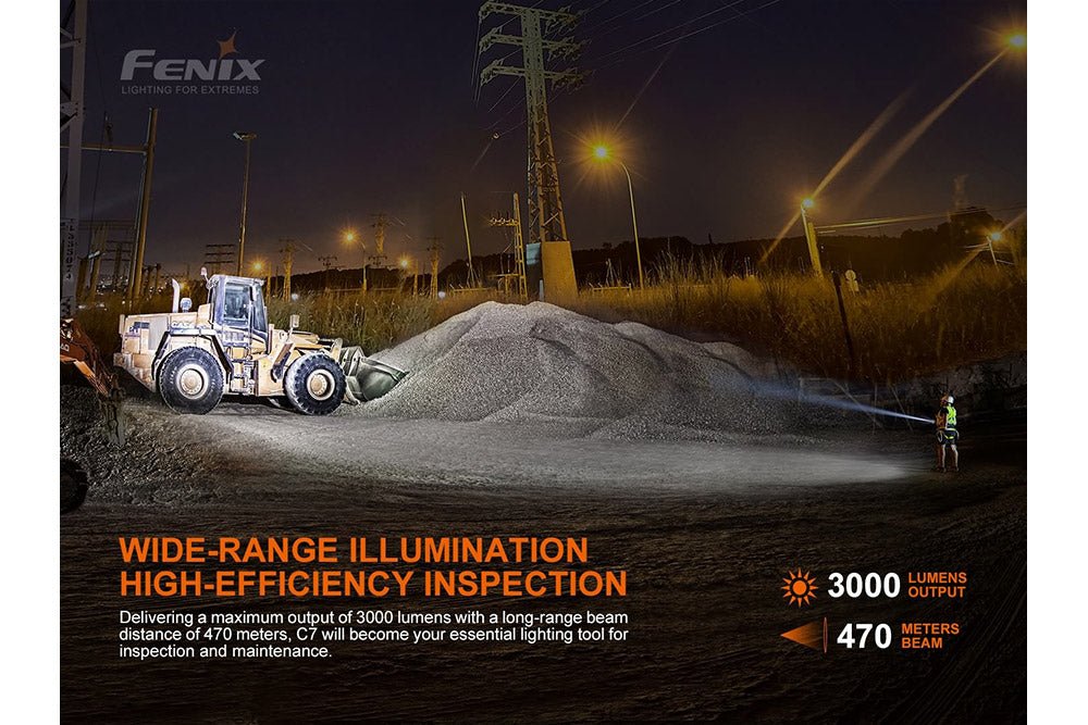 Fenix C7 High-performance Rechargeable LED Flashlight - 3000 Lumens Fenix Store
