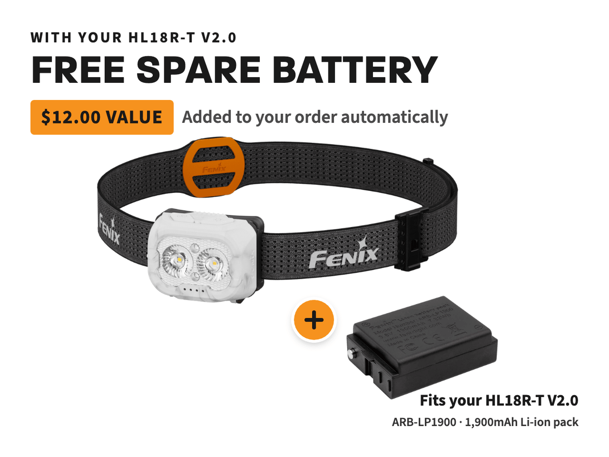 Fenix HL18R-T V2 Lightweight Trail Running Headlamp Fenix Store