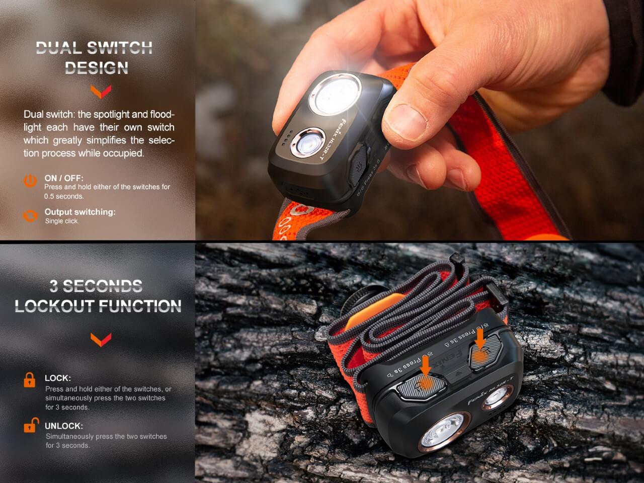 Fenix HL32R-T Trail Running LED Headlamp - 800 Lumens Fenix Store