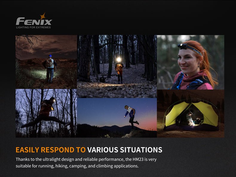 Fenix HM23 Compact Hiking and Running Headlamp - Discontinued Fenix Store