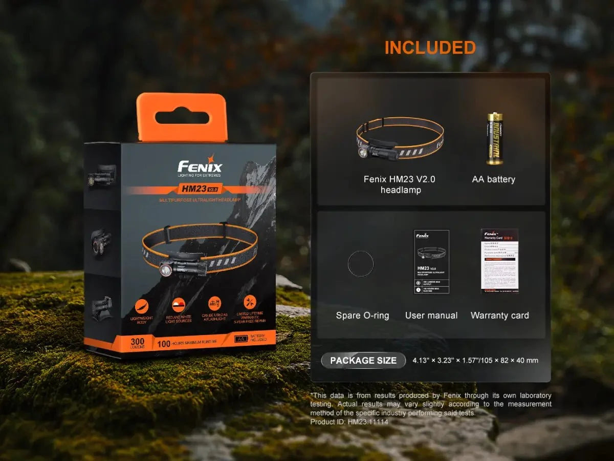 Fenix HM23 V2.0 Lightweight Detachable AA Headlamp Fenix Store