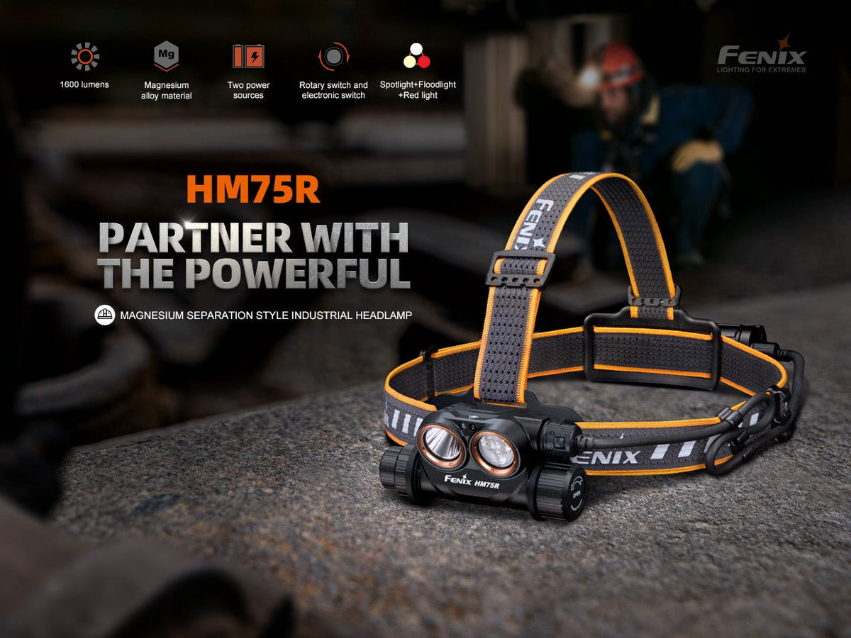 Fenix HM75R Rechargeable Industrial Headlamp - 1600 Lumens Fenix Store
