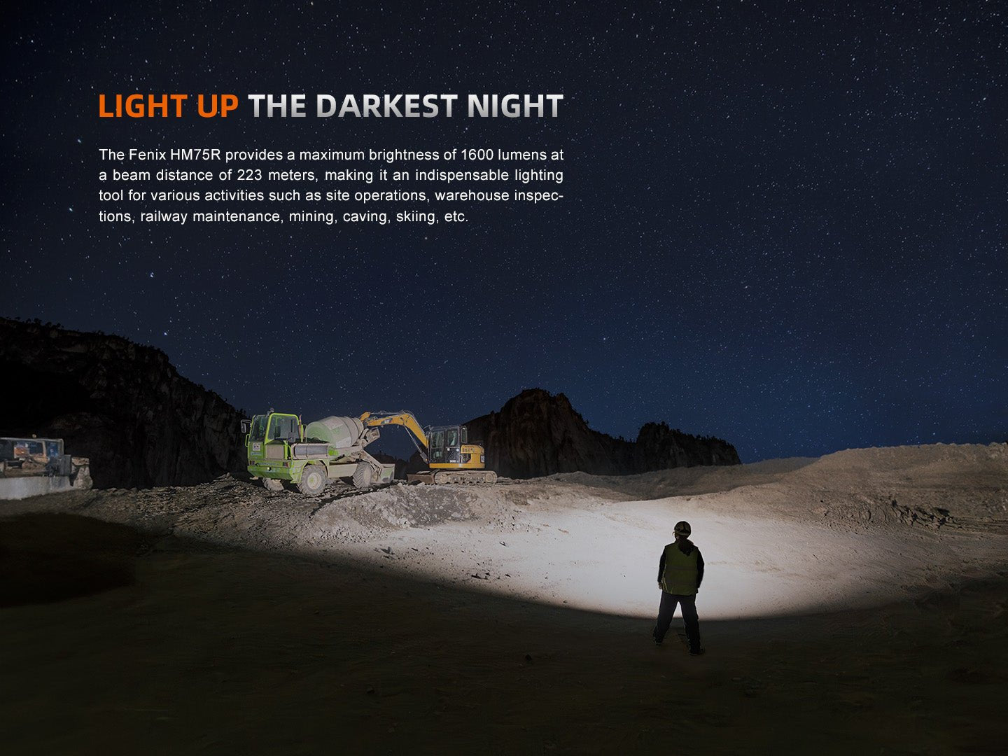 Fenix HM75R Rechargeable Industrial Headlamp - 1600 Lumens Fenix Store