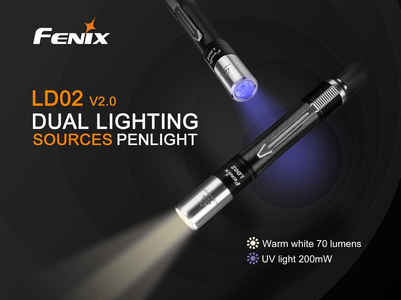Fenix LD02 V2.0 EDC LED Penlight with UV Lighting Fenix Store