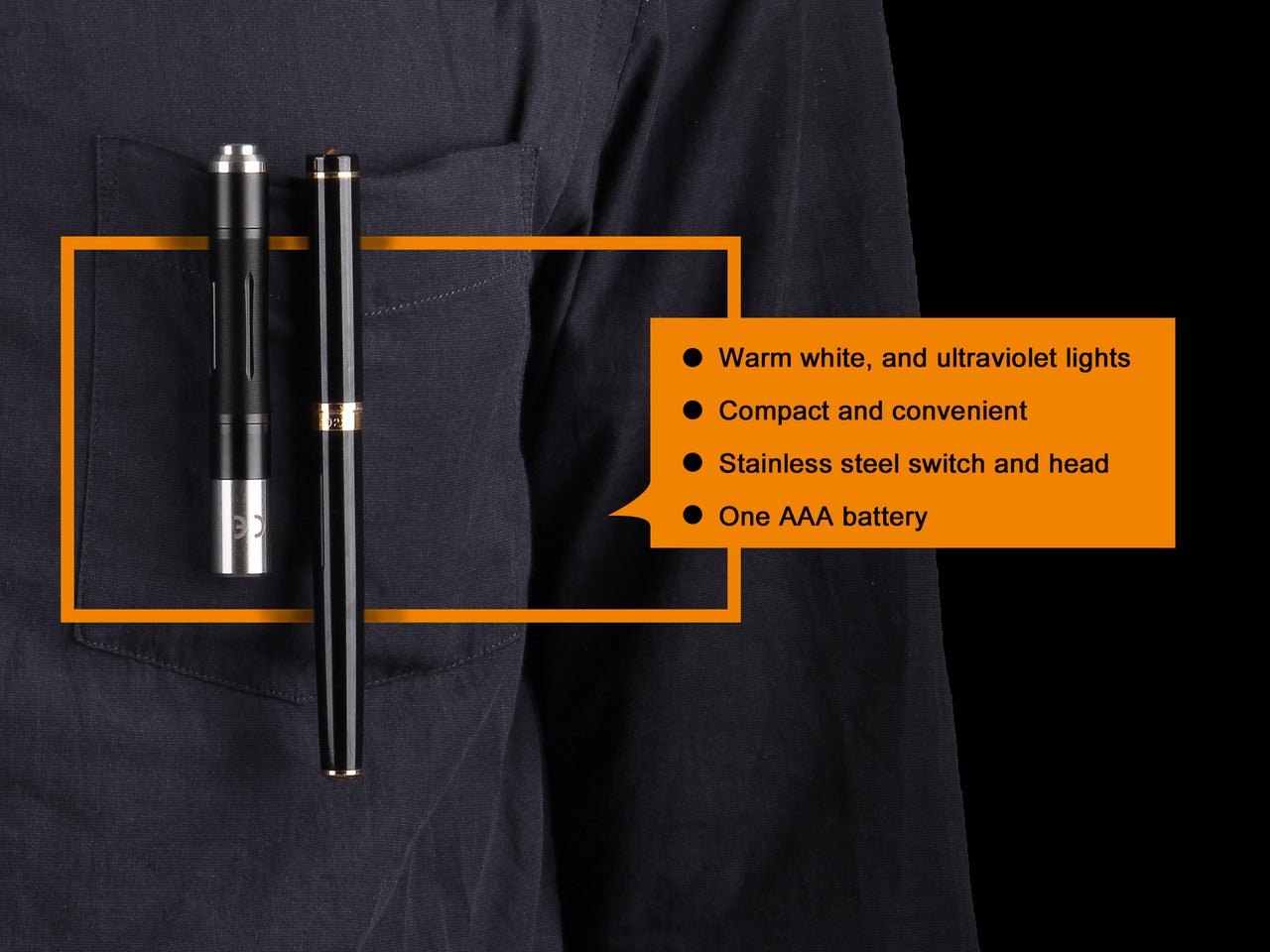 Fenix LD02 V2.0 EDC LED Penlight with UV Lighting Fenix Store
