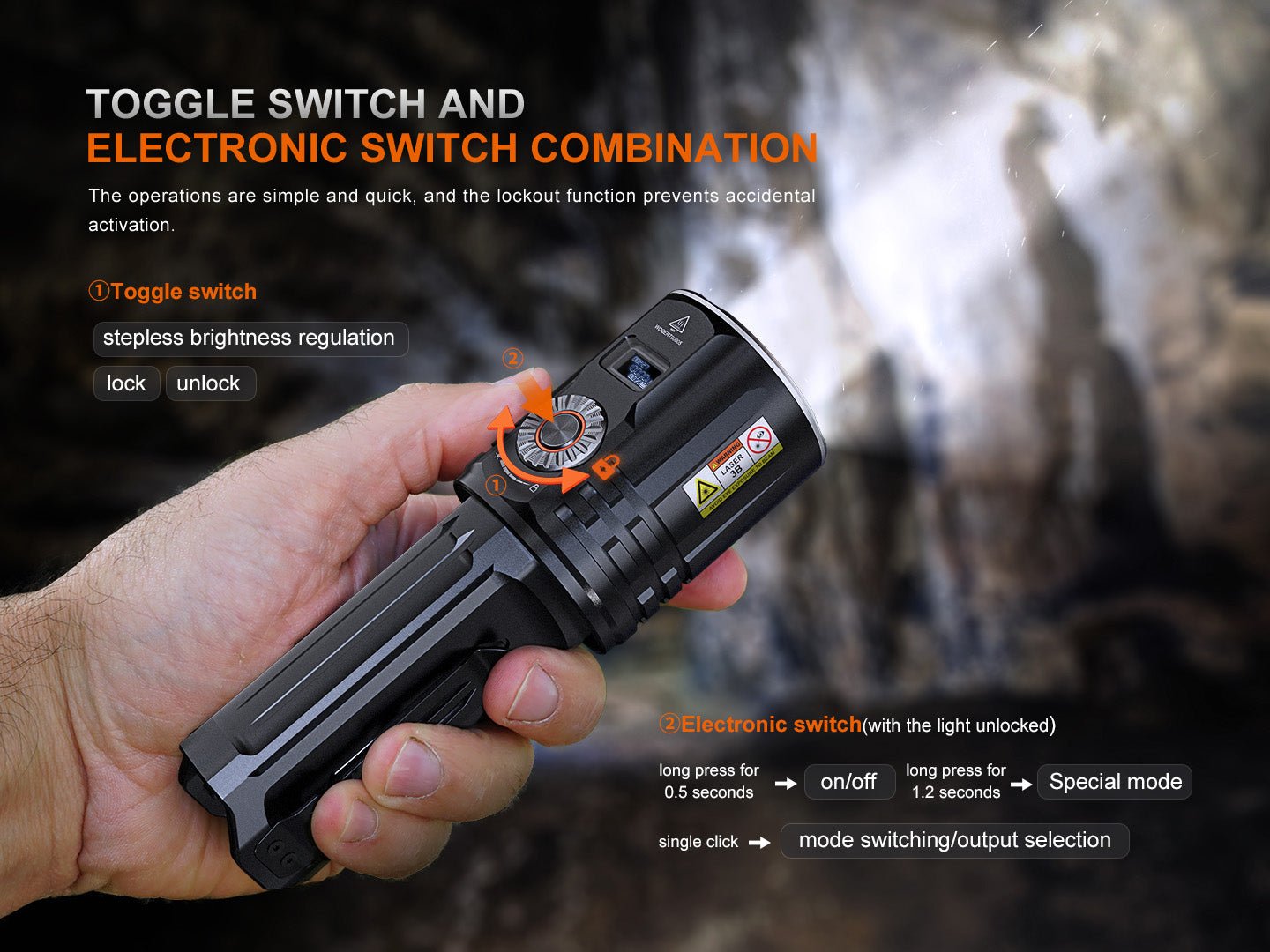 Fenix LR36R White Laser Searching Flashlight Fenix Store