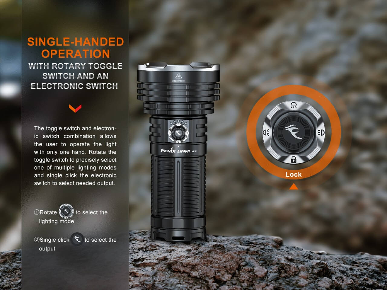 Fenix LR40R V2.0 Rechargeable LED Searchlight Fenix Store