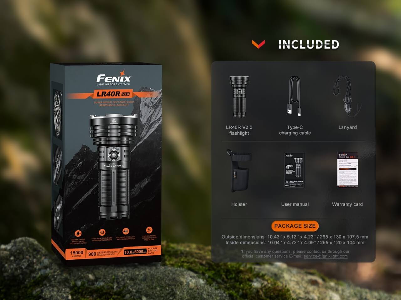 Fenix LR40R V2.0 Rechargeable LED Searchlight Fenix Store