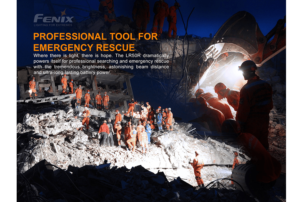 Fenix LR50R Multifunctional LED Search Light - 12000 Lumens Fenix Store