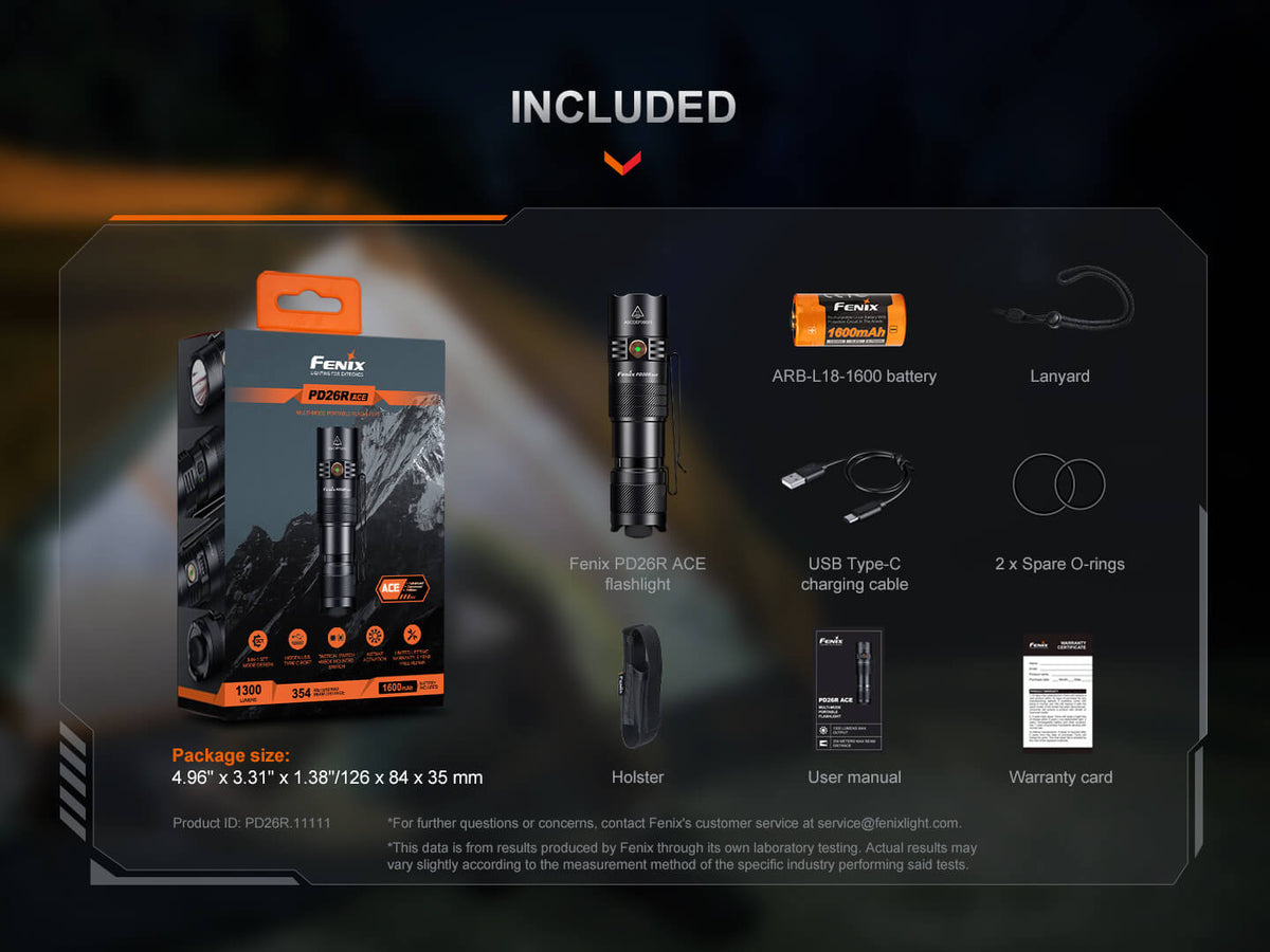 Fenix PD26R ACE Multi-Mode Compact Flashlight Fenix Store