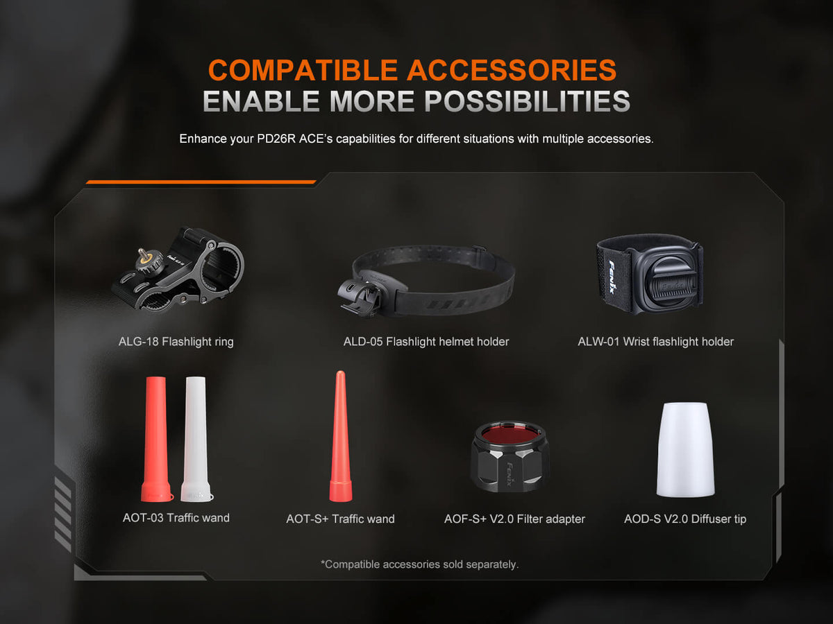 Fenix PD26R ACE Multi-Mode Compact Flashlight Fenix Store