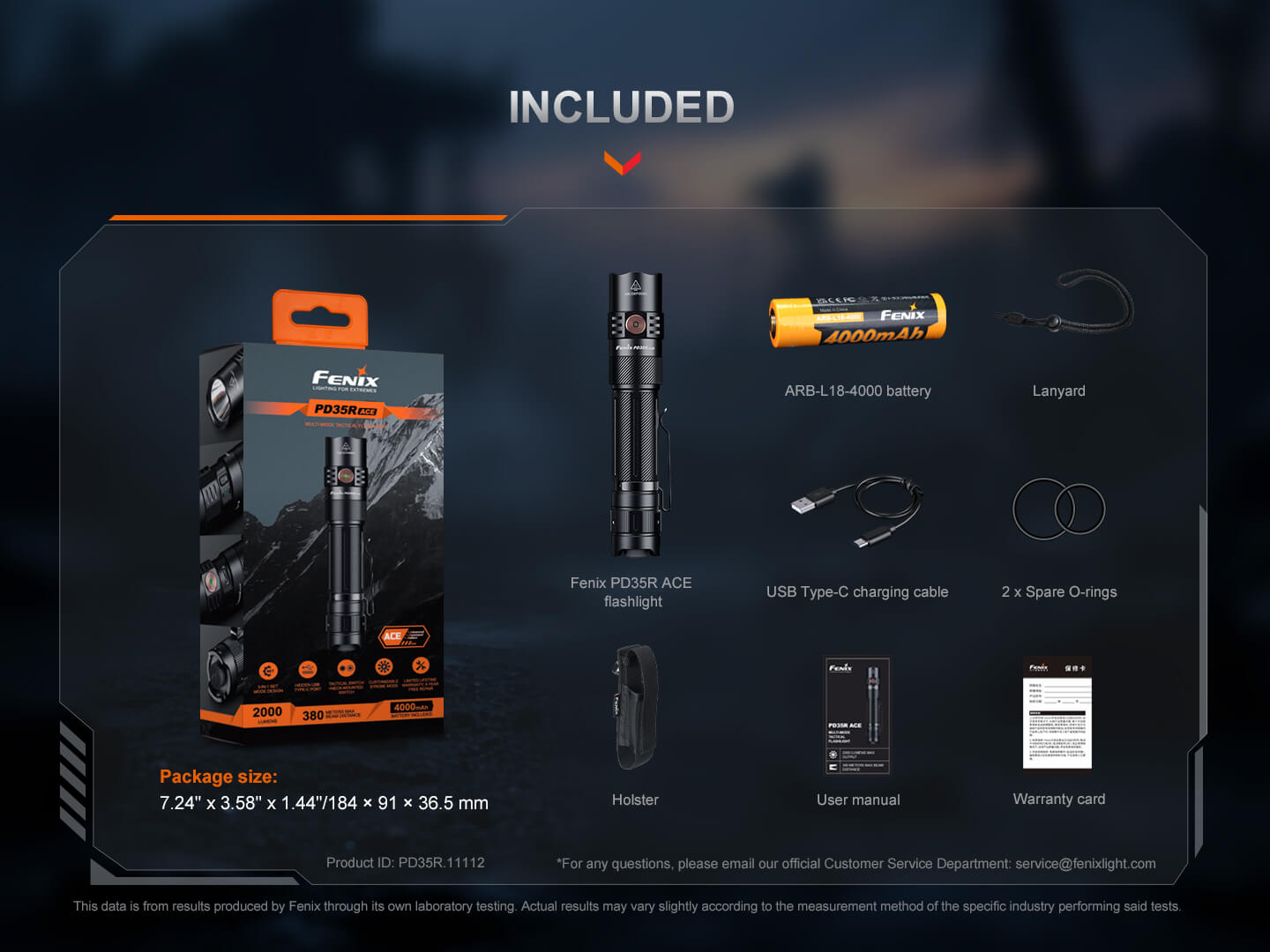 Fenix PD35R ACE Multi-mode Tactical Flashlight Fenix Store