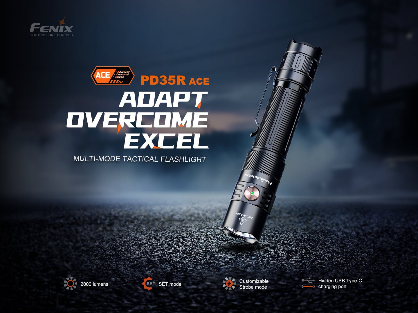 Fenix PD35R ACE Multi-mode Tactical Flashlight Fenix Store
