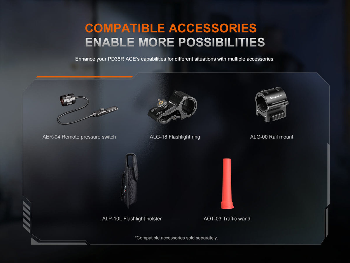 Fenix PD36R ACE Customizable Multi-Mode Flashlight Fenix Store