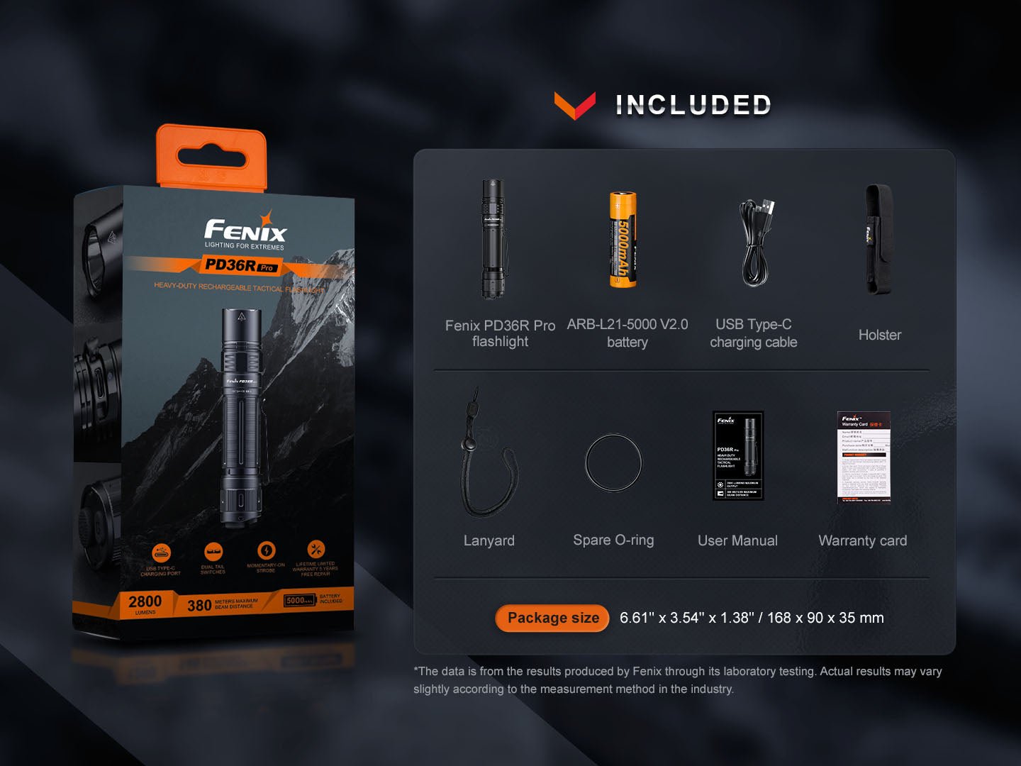 Fenix PD36R Pro 2800 Lumen Flashlight Fenix Store