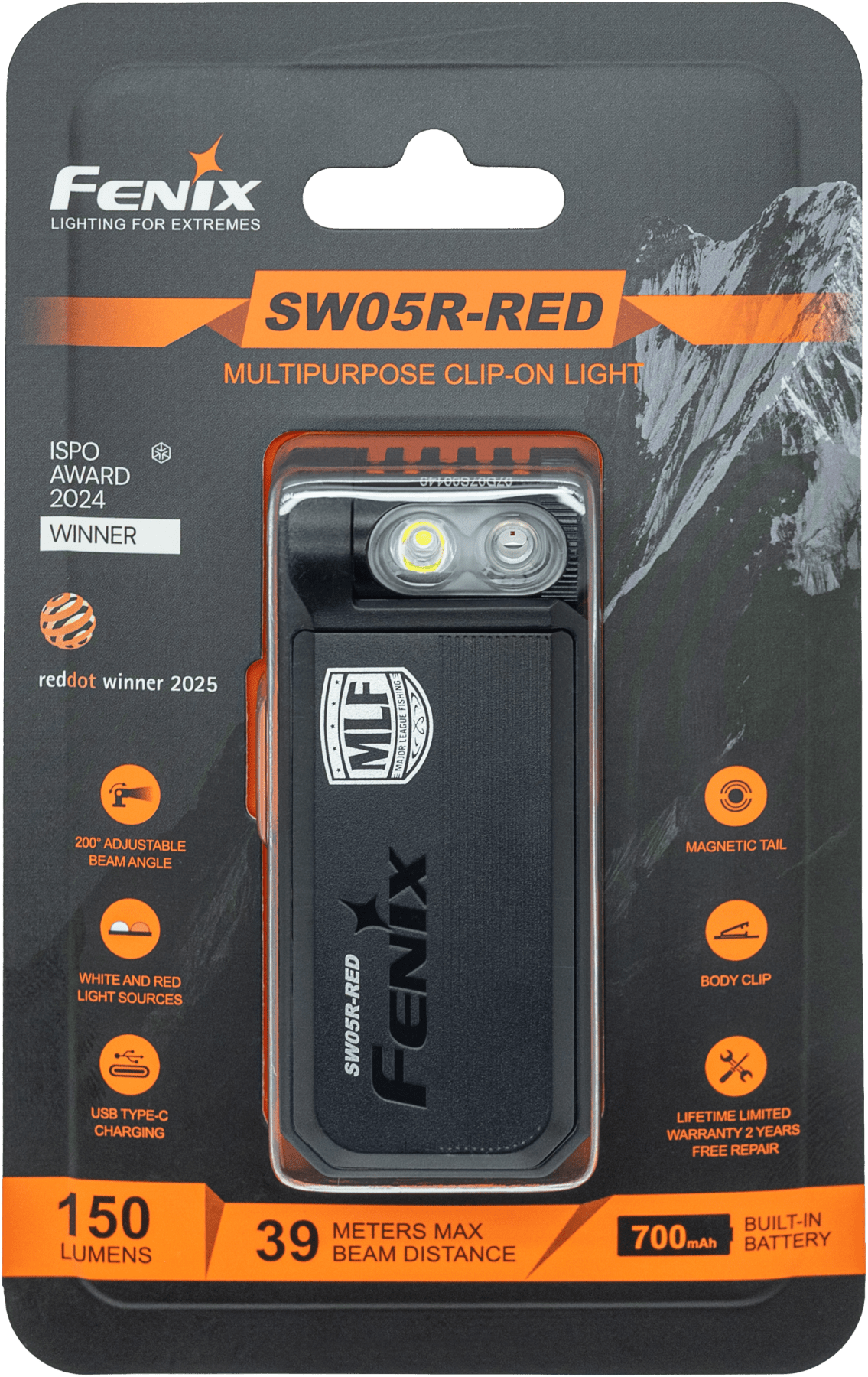 Fenix SW05R Multipurpose Clip-On Light with Red or UV Output Fenix Store