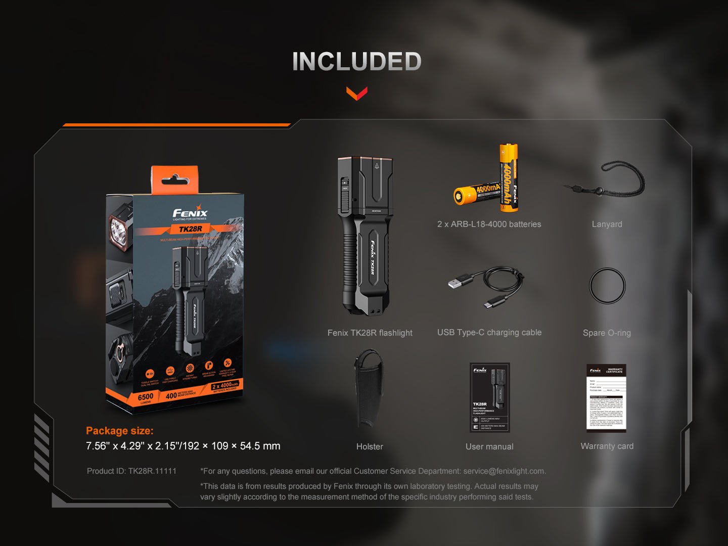 Fenix TK28R Multi-LED High-Performance Flashlight - 6500 Lumens Fenix Store
