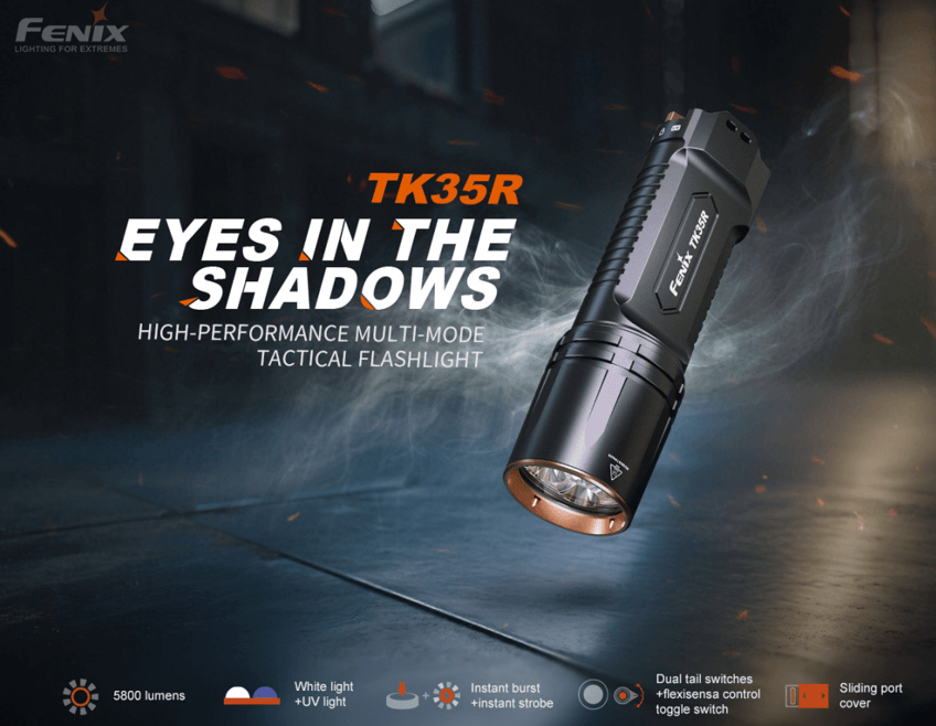 Fenix TK35R Rechargeable High-Performance Tactical Flashlight Fenix Store