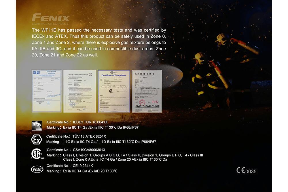Fenix WF11E Intrinsically Safe Flashlight Fenix Store