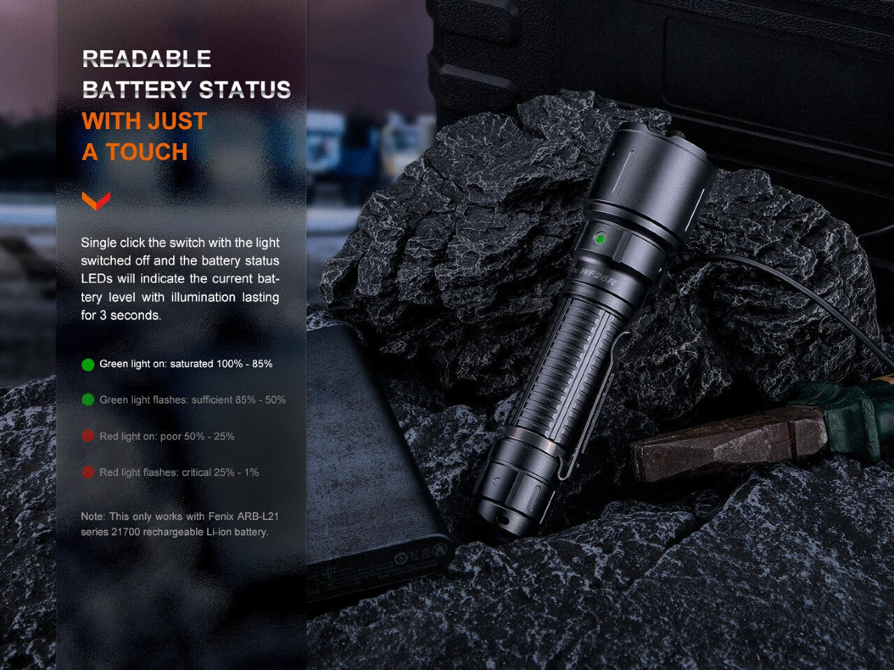 Fenix WF26R Cradle Charging LED Work Flashlight Fenix Store