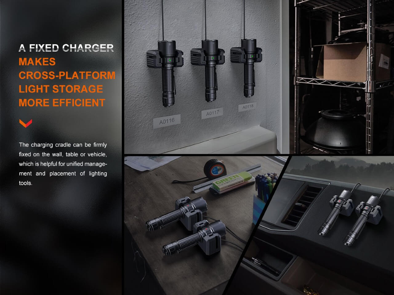 Fenix WF26R Cradle Charging LED Work Flashlight Fenix Store