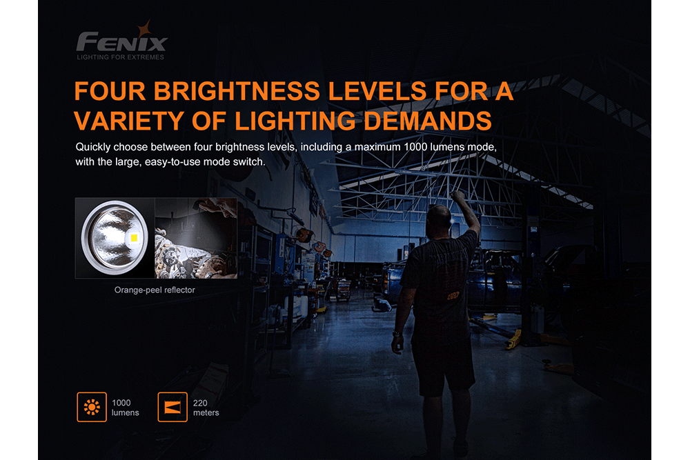 Fenix WT25R Adjustable Head LED Flashlight - 1000 Lumens Fenix Store