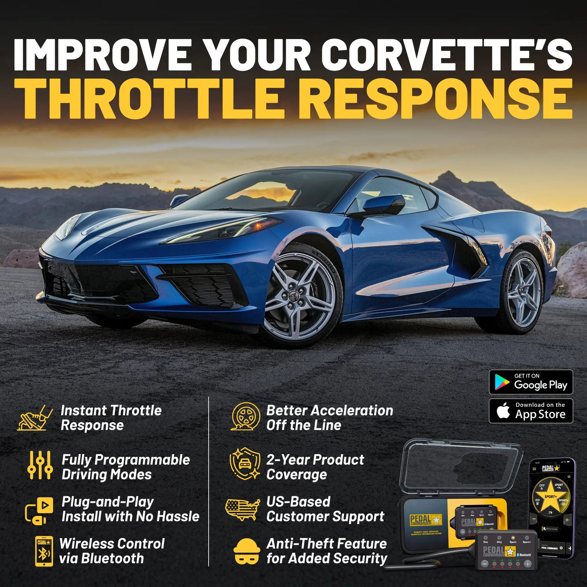 Pedal Commander for Chevrolet Corvette Pedal Commander