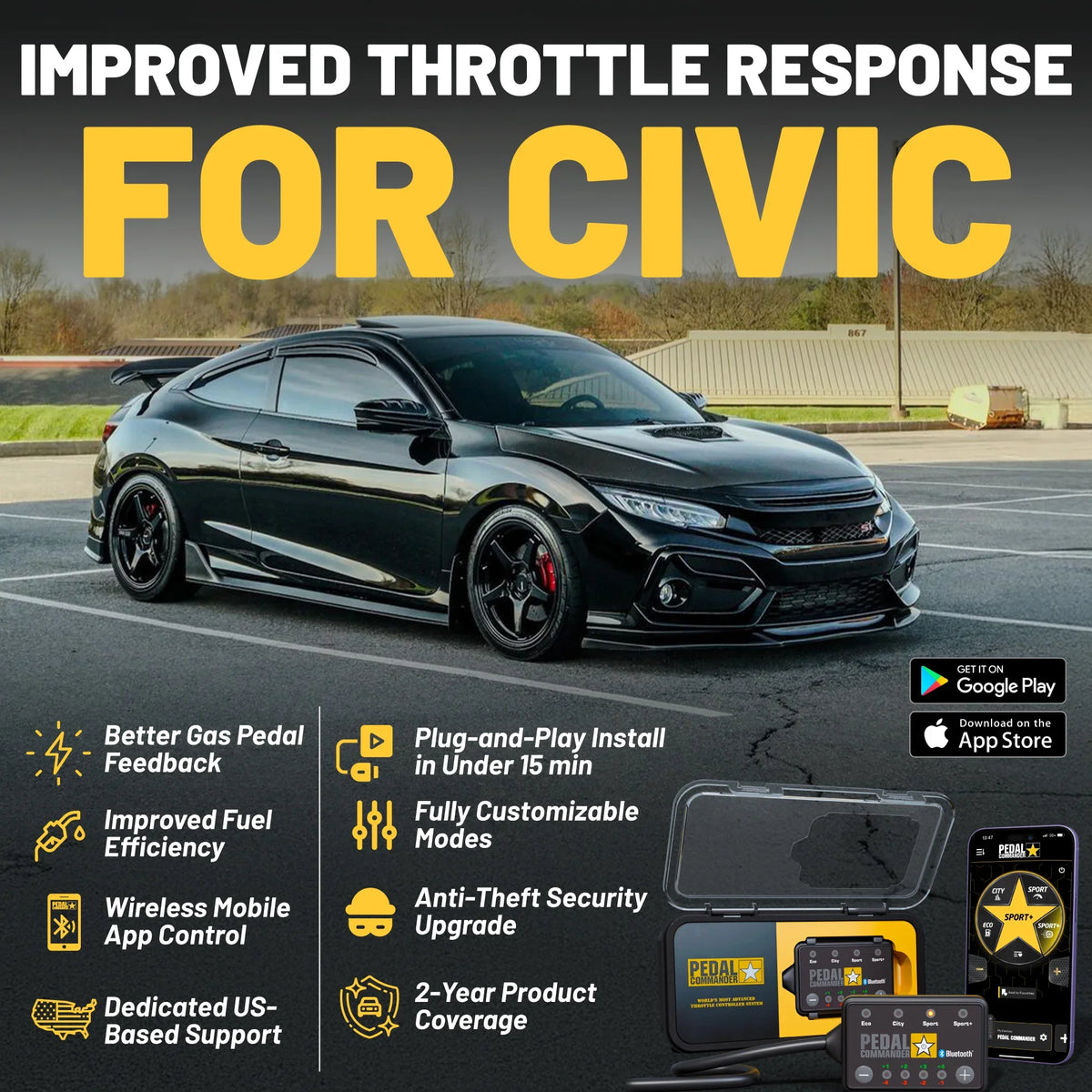 Pedal Commander for Honda Civic Pedal Commander