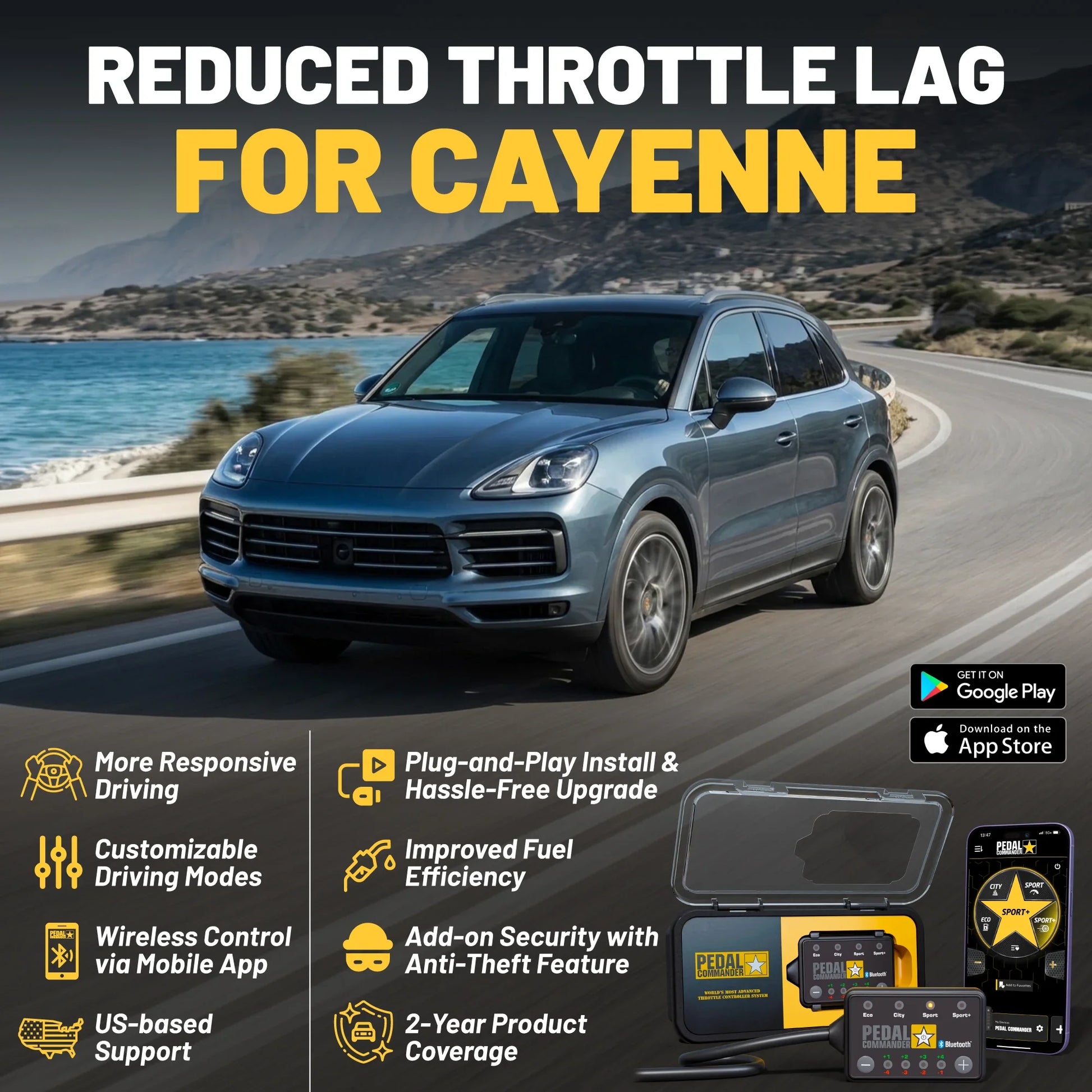 Pedal Commander for Porsche Cayenne Pedal Commander