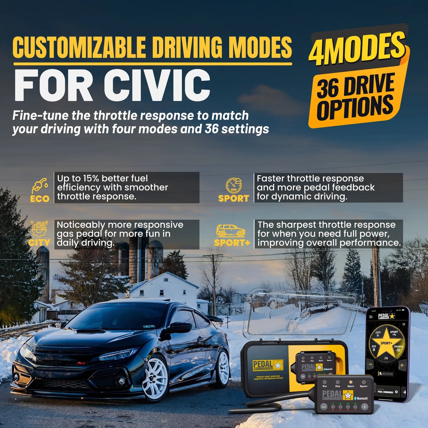 Pedal Commander for Honda Civic Pedal Commander