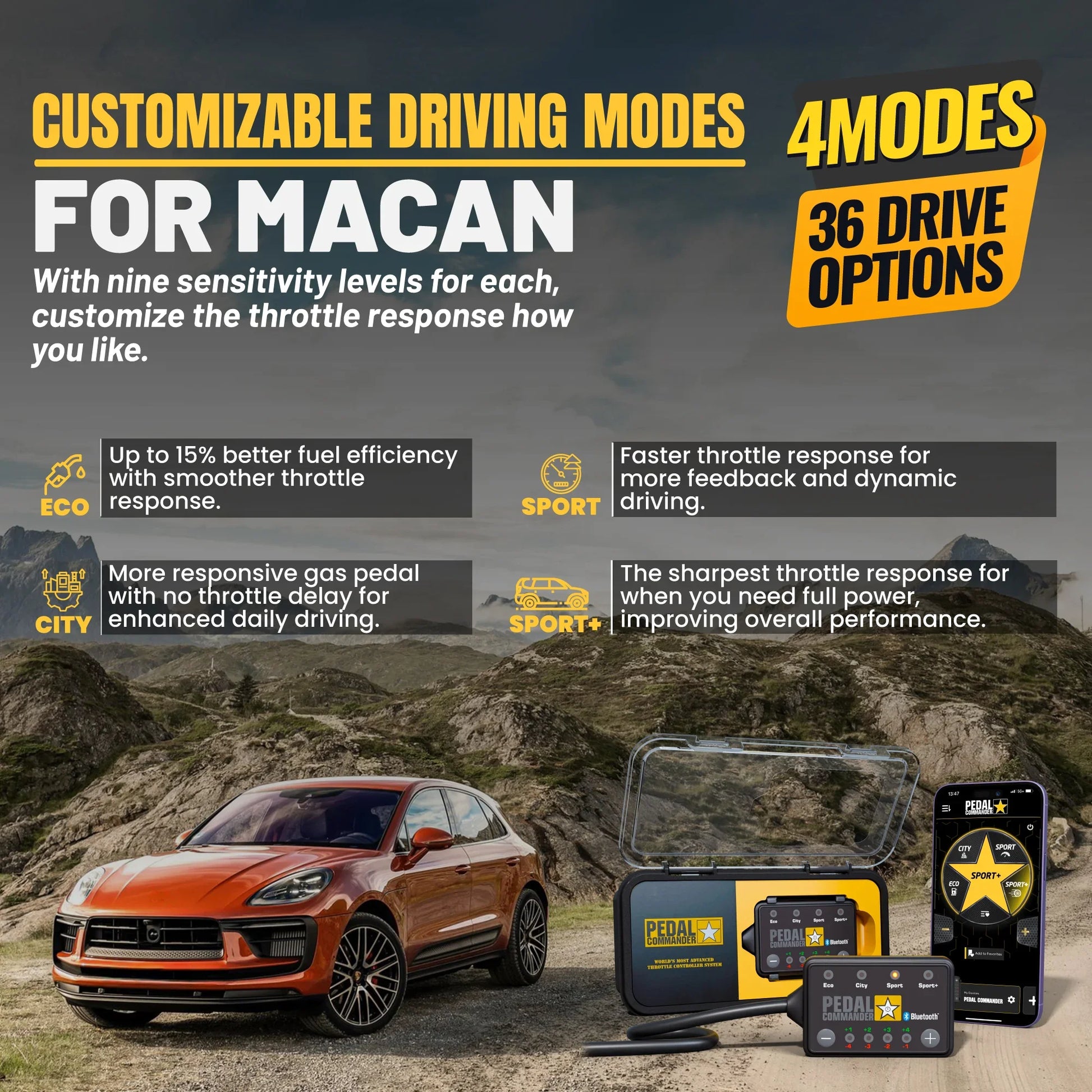 Pedal Commander for Porsche Macan Pedal Commander