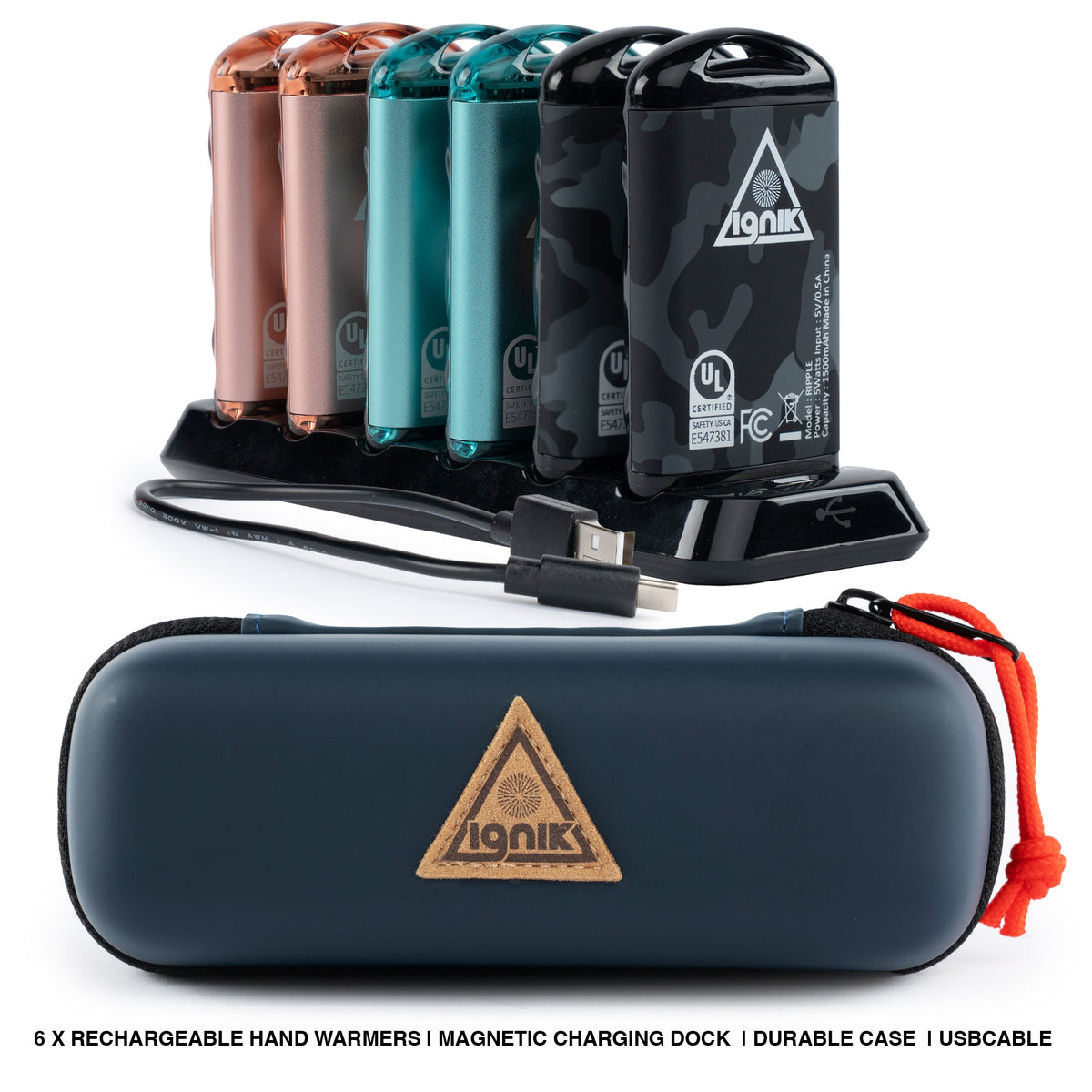 Ripple Rechargeable Hand Warmers 6-Pack Ignik Outdoors