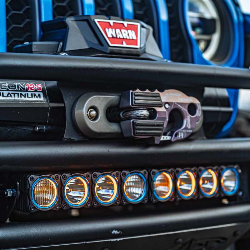 KC HiLiTES FLEX ERA LED Light Bar Bezel Kit for 10in. Segments - Blue Dunes 2 Dezert SXS