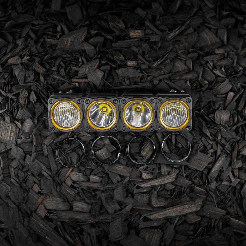 KC HiLiTES FLEX ERA LED Light Bar Bezel Kit for 10in. Segments - Gloss Black Dunes 2 Dezert SXS