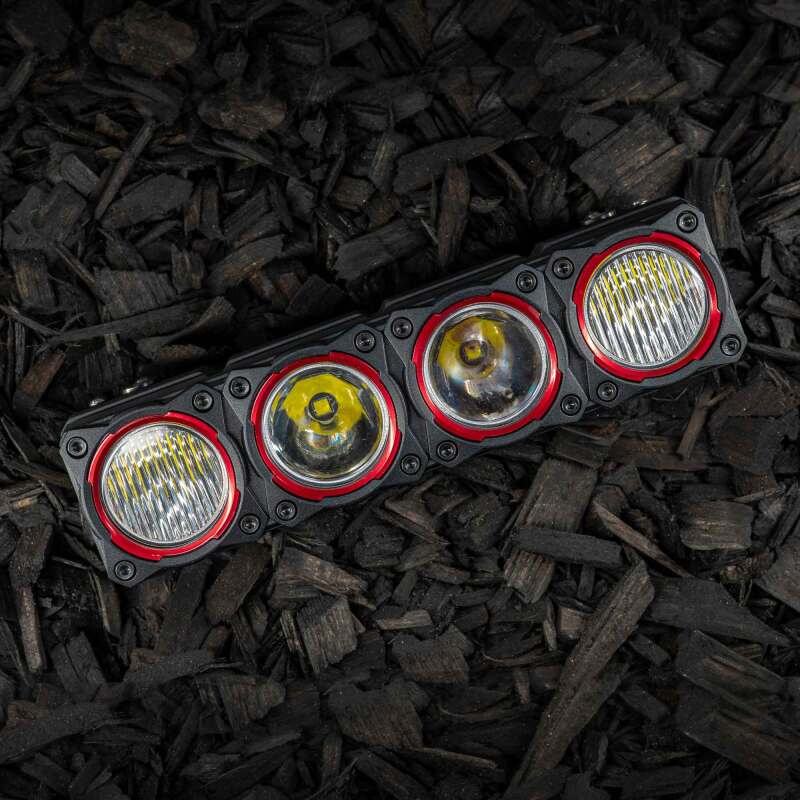KC HiLiTES FLEX ERA LED Light Bar Bezel Kit for 10in. Segments - Red Dunes 2 Dezert SXS