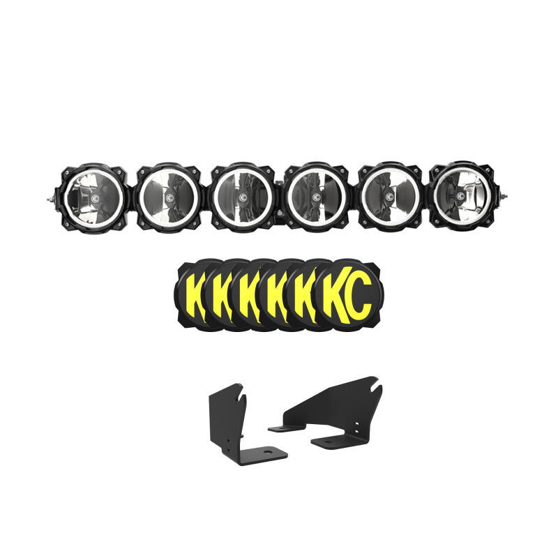 KC Gravity Pro6 39" LED Light Bar - Polaris RZR Pro R Overhead Kit Dunes 2 Dezert SXS