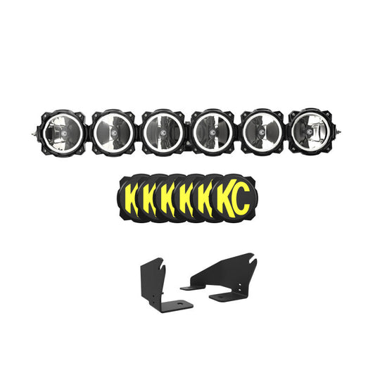 KC Gravity Pro6 39" LED Light Bar - Polaris RZR Pro R Overhead Kit Dunes 2 Dezert SXS