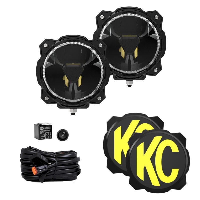 KC HiLiTES Gravity Titan LED 6in. - Pair Pack (Spot Beam) Dunes 2 Dezert SXS