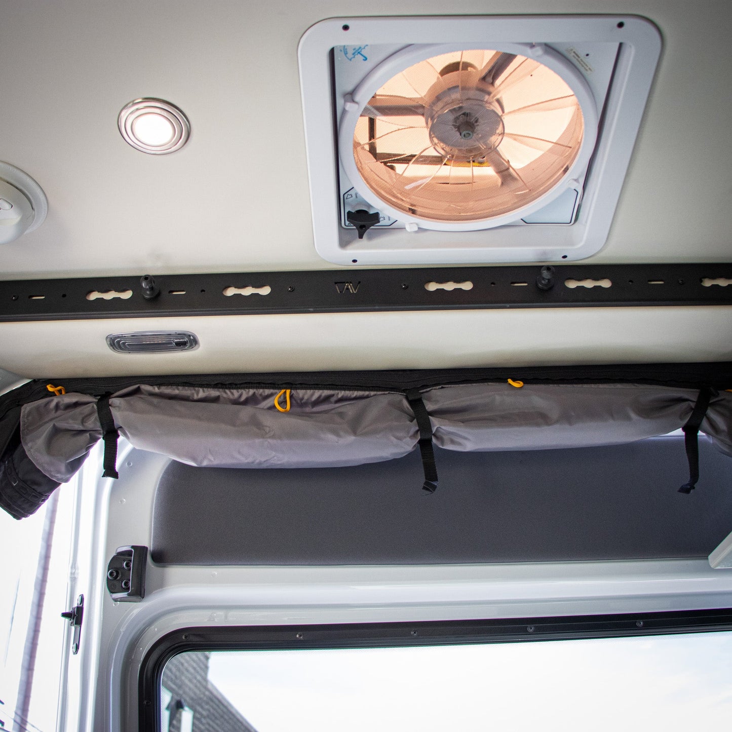 L-Track PRO for Overhead Sliding Door for Storyteller Overland Mode w/Magnetic Mirror Canyon Adventure Vans